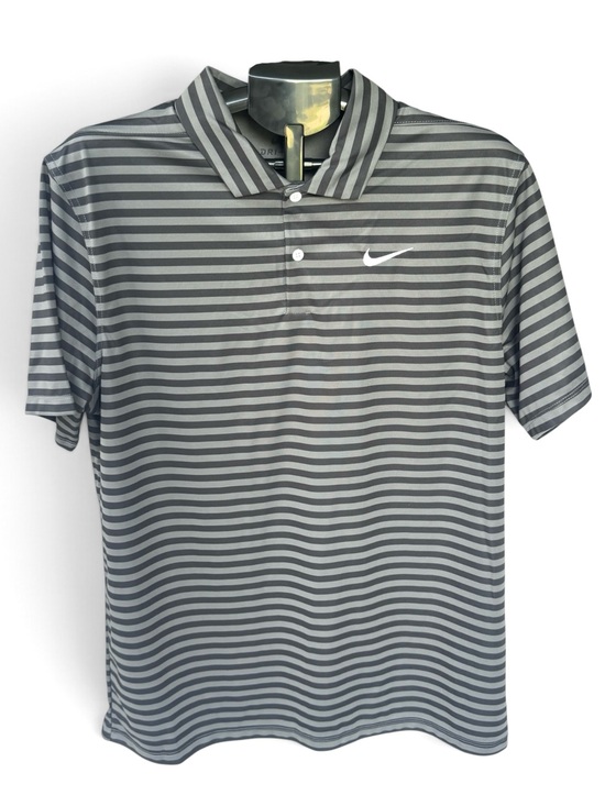 Nike Other - 104. Nike Gray and Charcoal Striped Polo Shirt